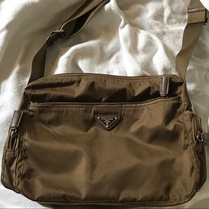 AUTHENTIC Prada Brown Nylon Crossbody Bag